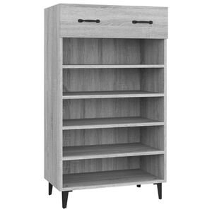 vidaXL Skohylle gr&aring; sonoma 60x35x105 cm konstruert tre