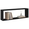 vidaXL Vegghyller kubeformet 4 stk svart 80x15x26,5 cm konstruert tre