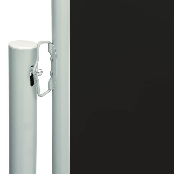 vidaXL Uttrekkbar sidemarkise 117x600 cm svart