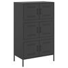 vidaXL Highboard svart 68x39x113 cm st&aring;l