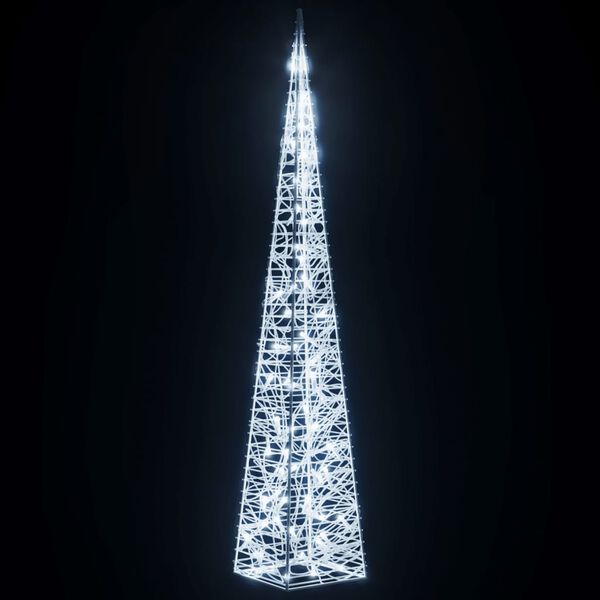 vidaXL Dekorativ LED-lyskjegle i akryl kaldhvit 120 cm