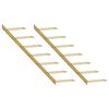 vidaXL Veggmontert vinstativ for 7 flasker 2 stk gull metall