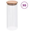 vidaXL Glasskrukker med bambuslokk 6 stk 1000 ml