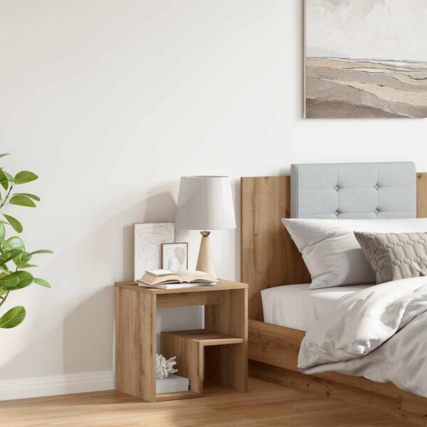 vidaXL Nattbord artisan eik 40x30x40 cm konstruert tre