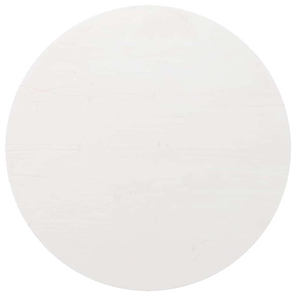 vidaXL Bordplate hvit Ø80x2,5 cm heltre furu