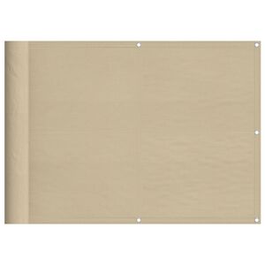 vidaXL Balkongskjerm beige 75x1000 cm 100% polyester oxford