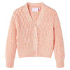 vidaXL Cardigan for barn strikket blandet rosa 116