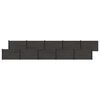vidaXL Gjerdeplate 10 pcs WPC og Aluminium Svart