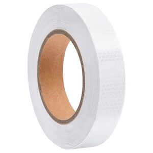 vidaXL Reflekterende tape hvit 2,5 cm x 20 m PVC