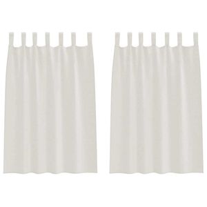 vidaXL Voile Gardin med gardiner 2 pcs Krem 140 x 140 cm Polyester