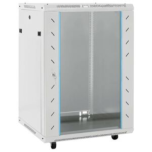 vidaXL Nettverksskap 15U 19" IP20 gr&aring; 60x45x86 cm