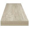 vidaXL Flytende vegghyller 2 stk eik 120x23,5x3,8 cm MDF