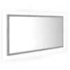 vidaXL LED-badespeil betonggr&aring; 90x8,5x37 cm akryl