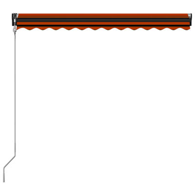 vidaXL Automatisk uttrekkbar markise 300x250 cm oransje og brun
