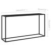 vidaXL Konsollbord svart 140x35x75 cm herdet glass