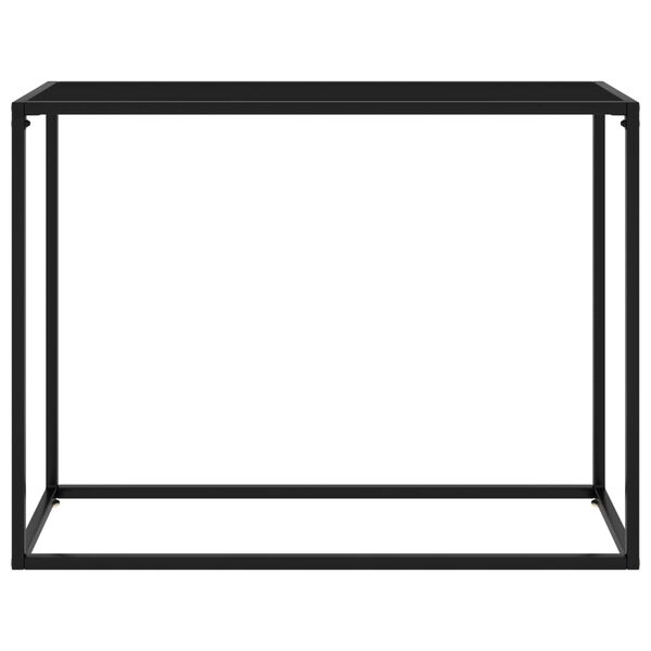 vidaXL Konsollbord svart 100x35x75 cm herdet glass