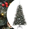 vidaXL Kunstig juletre med 150 LED gr&oslash;nn 150 cm PVC og plast og st&aring;l