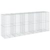 vidaXL Gabionkurv med deksel 500x100x200 cm galvanisert jern