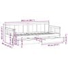 vidaXL Dagseng med skuffer 90x200 cm heltre furu