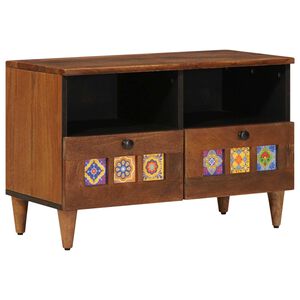 vidaXL Kaffebord med skuff Brun 80 x 54 x 40 cm Massiv mango tre