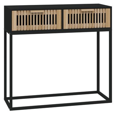 vidaXL Konsollbord svart 80x30x75 cm konstruert tre og jern