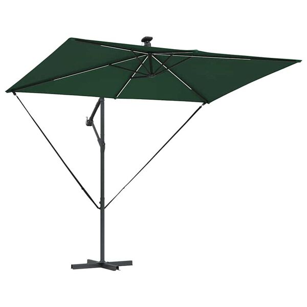 vidaXL Kantilever bananparasol grønn 294 x 200 x 254 cm