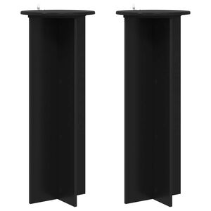 vidaXL Planteholder 2 stk. Svart &Oslash;40 x 100 cm Konstruert tre