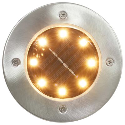 vidaXL Soldrevet bakkelys 8 stk LED-lys varm hvit