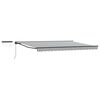vidaXL Elektrisk Utrekkbar Markise Antrasitt og Hvit 4 &times; 3,5 m