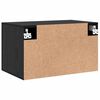 vidaXL Vegghengt skap Svart Eik 60 x 36,5 x 35 cm Konstruert tre