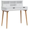 vidaXL Sminkebordsett FAUSKE 2 stk. Hvit 100 x 50 x 103,5 cm