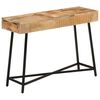 vidaXL Sminkebord 105x35x75 cm grovt heltre mangotre og jern