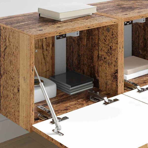 vidaXL TV Veggskap 2 pcs Gamle tre 60 x 31 x 29.5 cm Konstruert tre