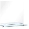 vidaXL Veggspeil med hylle 30x30 cm herdet glass