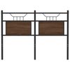 vidaXL Utskiftbar sengegavl brun eik 120 cm konstruert tre og st&aring;l