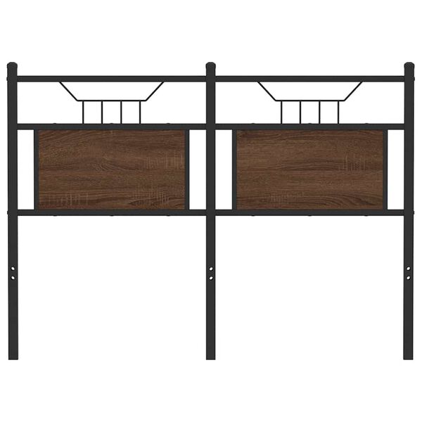 vidaXL Utskiftbar sengegavl brun eik 120 cm konstruert tre og st&aring;l