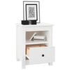 vidaXL Nattbord 2 stk hvit 40x35x49 cm heltre furu
