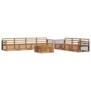 vidaXL Utend&oslash;rs sofa-sett 8 pcs Naturlig Solid akasietre