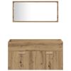 vidaXL Baderomsm&oslash;bler 4 deler artisan eik konstruert tre