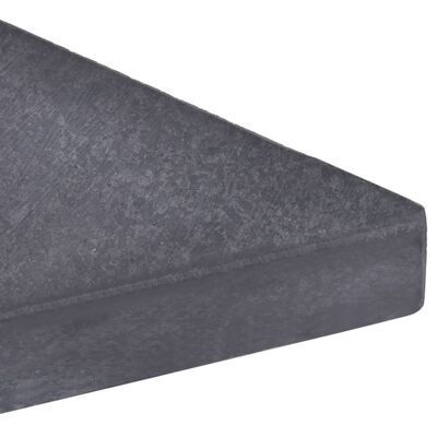 vidaXL Vektplate for parasoll svart granitt firkantet 15 kg