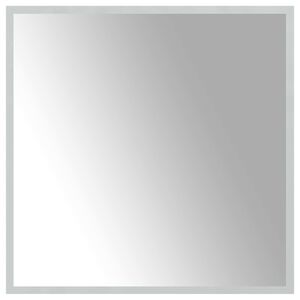 vidaXL LED Badevindu med speil Gjennomsiktig 60 x 60 cm herdet glass