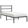 vidaXL Sengeramme i metall med hodegavl svart 90x200 cm