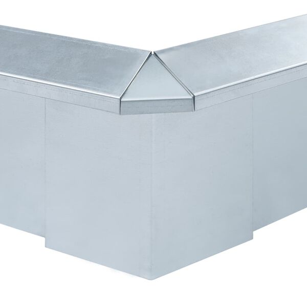 vidaXL Sneglegjerde galvanisert st&aring;l 444x25 cm