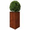 vidaXL hageplanter 2 stk trekantede 50x43x75 cm oksidert st&aring;l