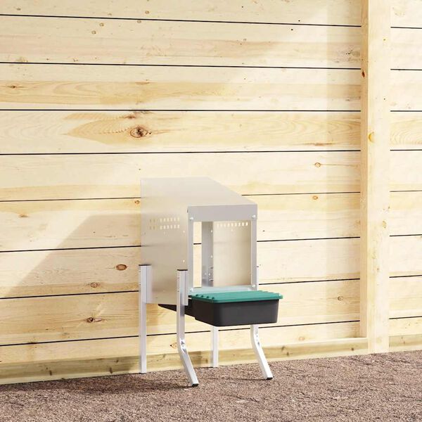 vidaXL Kyllingkasse 1 rom med ben galvanisert stål