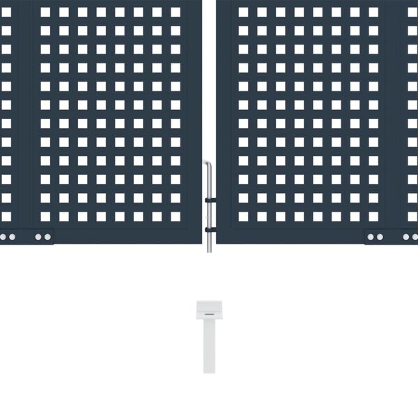 vidaXL Gjerdeport antrasitt 404x75 cm st&aring;l