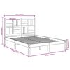 vidaXL Sengeramme hvit heltre 120x190 cm Small Double