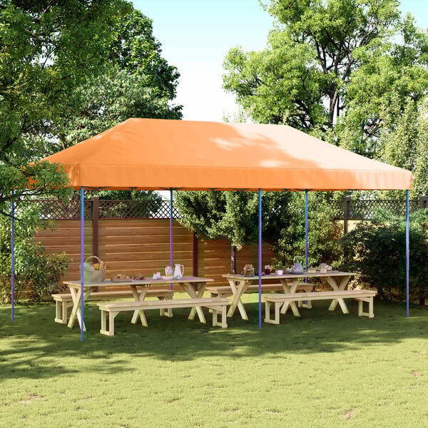 vidaXL Partytelt Oransje 292 x 580 x 315 cm Oxford Stoff