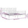 vidaXL Sengeramme med hodegavl hvit Super King heltre