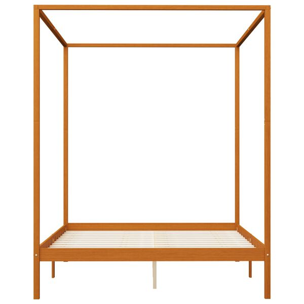 vidaXL Himmelsengeramme med 2 skuffer heltre furu 180x200 cm